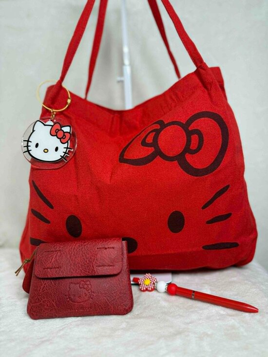 Handbags - Hello Kitty Combo — Tote Bag & Artisan Coin Purse